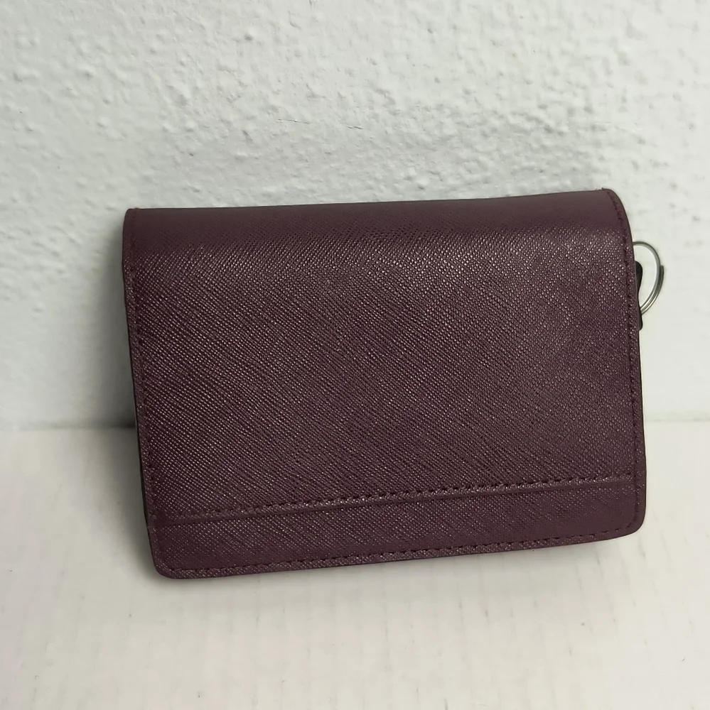 Kate Spade Folding Wallet Zip Snap Eggplant Vintage Y2K